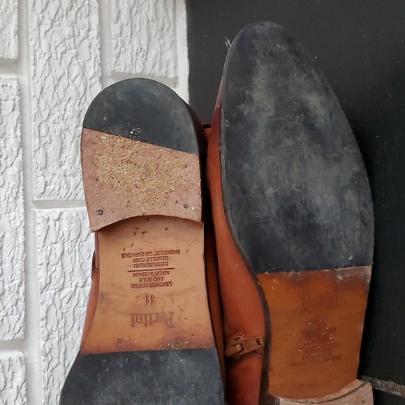 Woman's Pertini Brown Leather Ankle Boots Size 10 - Picture 8 of 10